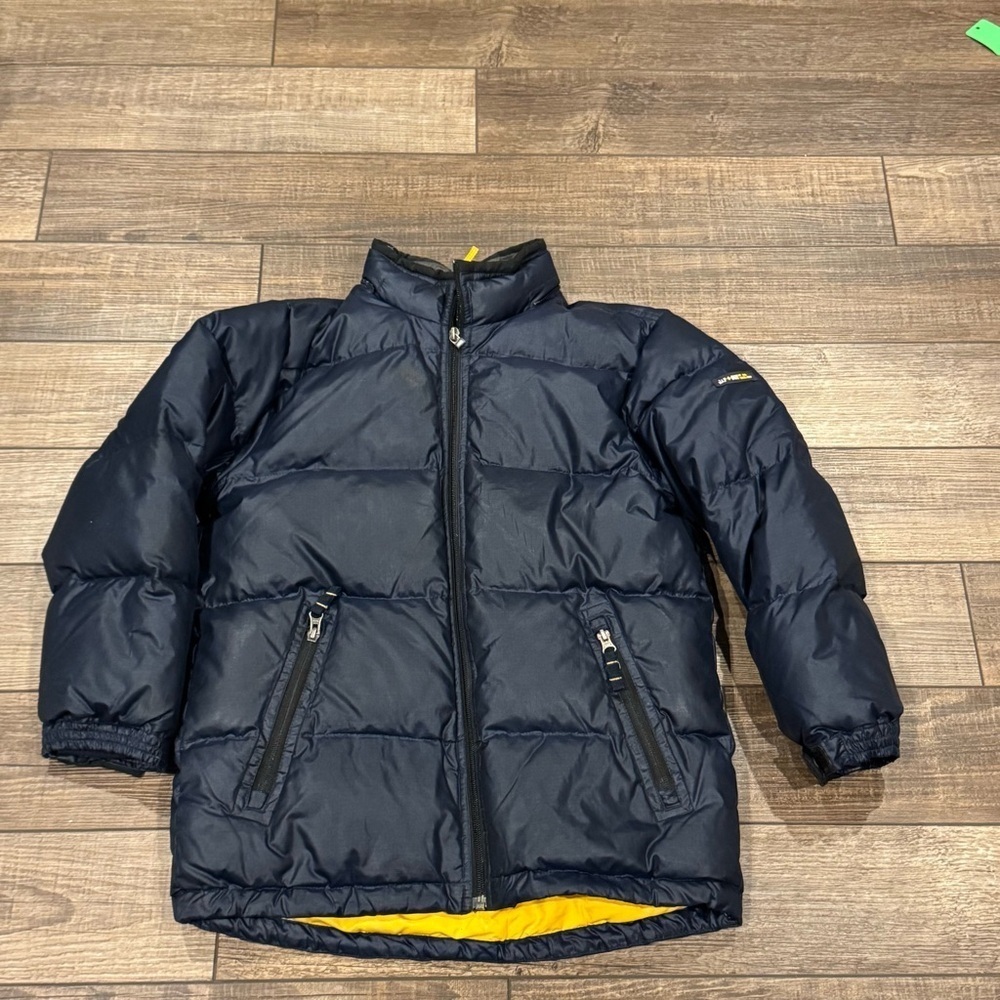 Gap Kids Puffer Down Navy Blue Insulated Fleece Lined Jacket L